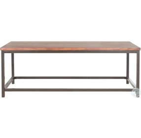 Alec Distressed Maroon Cocktail Table