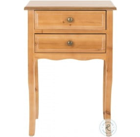 Lori Red Maple Storage Drawer End Table