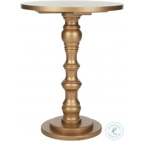 Greta Gold Round Top Accent Table