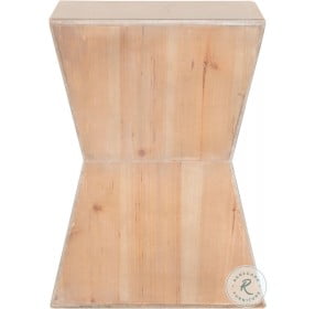 Lotem Honey Natural Curved Square Top Accent Table