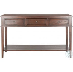 Manelin Sepia Storage Drawer Console Table