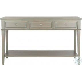 Manelin Ash Gray Storage Drawer Console Table