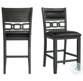 Taylor Black And Dark Gray Counter Height Chair Set Of 2