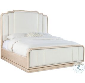 Nouveau Chic Sandstone King Upholstered Panel Bed