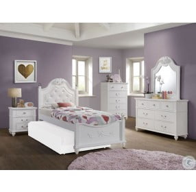 Annie White Youth Upholstered Poster Bedroom Set
