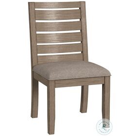 Anacortes Dark Taupe Upholstered Ladderback Side Chair Set of 2
