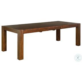 Anacortes Mahogany 90" Extendable Rectangular Leg Dining Table