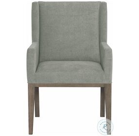Linea Grey And Cerused Charcoal Upholstered Arm Chair