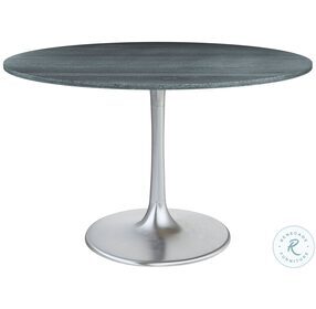 Metropolis Gray And Silver 48" Dining Table