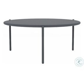 Aria Gray Large Round Outdoor End Table