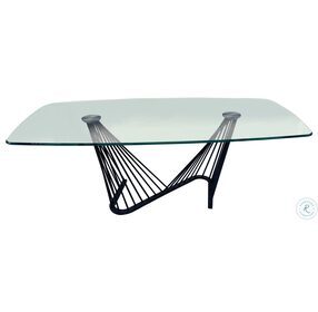 Arpa Starfire Glass Top Dining Table