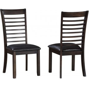Ally Dark Brown Side Chair Set Of 2