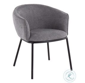 Ashland Grey Fabric And Black Steel Chair