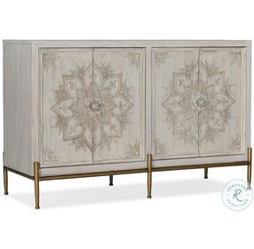 Delilah Cream And Gold Metal Accent Chest
