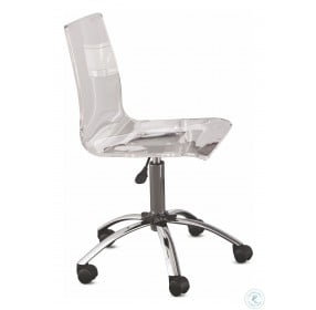 Arthur Clear Acrylic Adjustable Swivel Swivel Chair