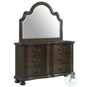 Serena Espresso 6 Drawer Dresser With Mirror