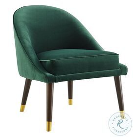 Avalon Green Velvet Accent Chair