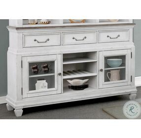 D00323 Distressed White Buffet