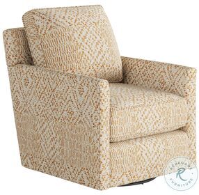 Roughwin Squash Gold and Beige Swivel Glider Chair