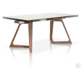 Meridian Walnut And Smoke Grey Axel Extendable Dining Table