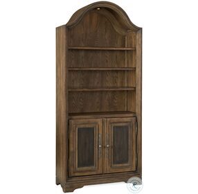 Pleasanton Saddle Brown And Anthracite Black Bunching Bookcase