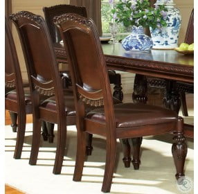 Antoinette Warm Brown Cherry Side Chair Set Of 2