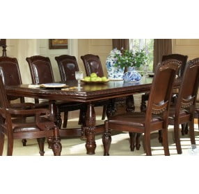 Antoinette Warm Brown Cherry Extendable Dining Table