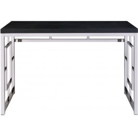 Alize Charcoal And Chrome Silver Shield 3D Laminate Desk