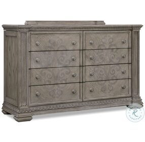 Brushed Dry Taupe Wood Top Dresser