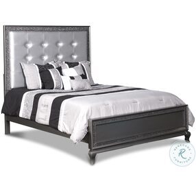 Park Imperial Pewter California King Upholstered Panel Bed