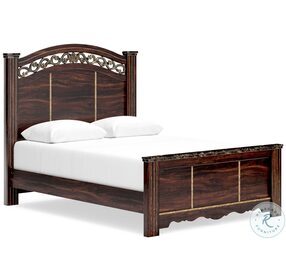 Glosmount Two tone Queen Poster Bed