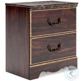 Glosmount Two tone Two Drawer Nightstand
