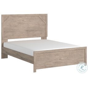 Senniberg Light Brown And White Queen Panel Bed