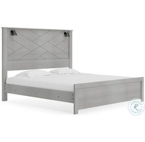 Cottonburg Light Grey King Panel Bed