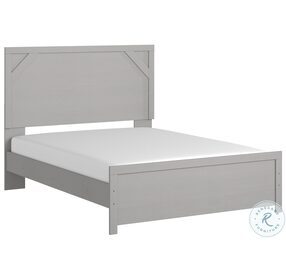 Cottonburg Light Gray And White Queen Panel Bed