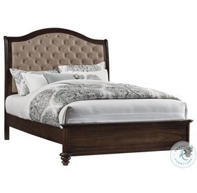 Pearson Aged Oak Queen Upholstered Panel Bed