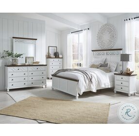 Granada Oak And Vanilla Panel Bedroom Set