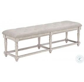 Barton Creek Off White Paint Bed Bench