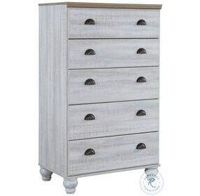 Haven Bay Two Tone 5 Drawer Chest
