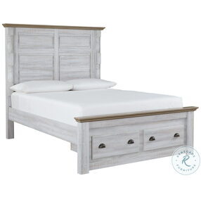 Haven Bay Two Tone Queen Storage Panel Bed
