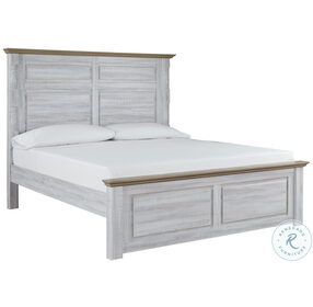 Haven Bay Two Tone King Panel Bed