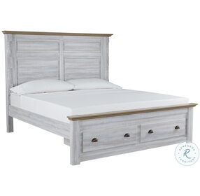 Haven Bay Two Tone King Storage Panel Bed