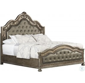 Seville Translucent Platinum King Upholstered Panel Bed