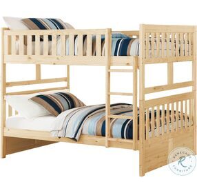 Bartly Natural Pine Twin Over Twin Bunk Bed