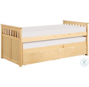 Bartly Natural Pine Twin Over Twin Storage Bed