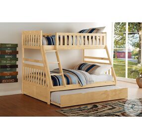 Bartly Natural Pine Youth Bunk Bedroom Set With Youth Trundle