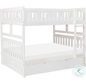 Galen White Full Over Full Bunk Bed With Twin Trundle