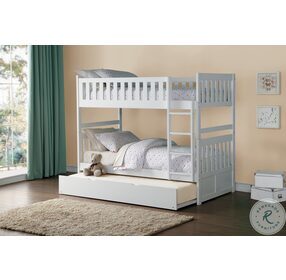 Galen White Bunk Bedroom Set With Youth Trundle
