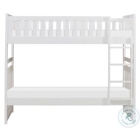 Galen White Twin Over Twin Bunk Bed