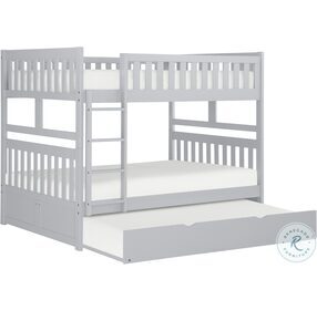 Orion Gray Full Over Full Bunk Bed With Twin Trundle